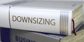 Downsizing - Book Title. 3D.