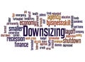 Downsizing word cloud concept