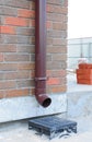 Downspout Gutter Installation with Rainwater Drainage System Installation.