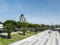 Downtowm figueira da foz city central street in portugal