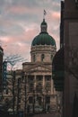 Downtown area of Indianapolis, Indiana, USA, featuring the state Capitol building Royalty Free Stock Photo