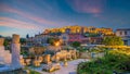 Downtown Athens city skyline in Greece at sunset Royalty Free Stock Photo