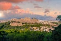 Downtown Athens city skyline in Greece at sunset Royalty Free Stock Photo