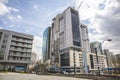 Downtown Atlanta building construction and crane Royalty Free Stock Photo