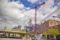Downtown Atlanta construction crane Royalty Free Stock Photo