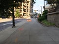 Downtown Atlanta Ga empty streets early morning lockdown pandemic 2020 Royalty Free Stock Photo