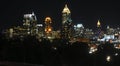 Downtown Atlanta at night.