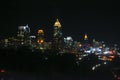 Downtown Atlanta at night.