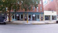 Downtown Augusta Georgia vintage blue and brick building Broad street