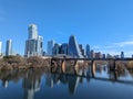 Downtown Austin and Lady Bird lake on a beautiful sunny day Royalty Free Stock Photo