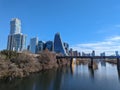 Downtown Austin and Lady Bird lake on a beautiful sunny day Royalty Free Stock Photo