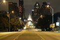 Downtown Austin at night Royalty Free Stock Photo