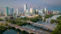 Downtown Austin Skyline at sunset Royalty Free Stock Photo