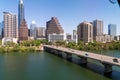 Downtown Austin Texas skyline and Colorado river Royalty Free Stock Photo