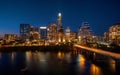 Downtown Austin Texas skyline and Colorado river Royalty Free Stock Photo