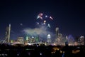 Downtown Austin, Tx Fireworks Royalty Free Stock Photo