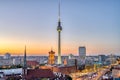 Downtown Berlin after sunset