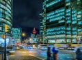 Downtown at big megapolis at night Royalty Free Stock Photo