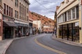 Downtown Bisbee located in the Mule Mountains, is a former mining town is a popular tourist Royalty Free Stock Photo