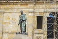 Downtown bogota colombia simon bolivar bronze statue Royalty Free Stock Photo