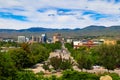 Downtown Boise, Idaho, with Capitol Blvd leading to the Idaho State Capitol Royalty Free Stock Photo