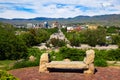 Downtown Boise, Idaho, with Capitol Blvd leading to the Idaho State Capitol Royalty Free Stock Photo