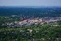 Downtown Boulder, Colorado on a Sunny Day with Boulder Reservoir Royalty Free Stock Photo