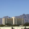 Downtown building shielded by Santa Catalina mountains, Tucson, AZ Royalty Free Stock Photo