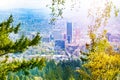 Downtown buildings of Portland panorama view image Royalty Free Stock Photo