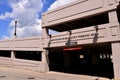 Downtown Burlington Wisconsin Parking Deck in Summer