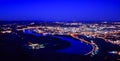 Downtown Chattanooga Tennessee Skyline Aerial from Point Park Royalty Free Stock Photo