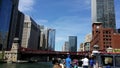 Downtown Chicago as seen from the Chicago River.