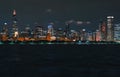 Downtown Chicago cityscape skyline at night Royalty Free Stock Photo