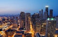 Downtown Chicago at Night Royalty Free Stock Photo