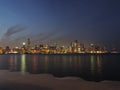 Downtown Chicago skyline at dusk Royalty Free Stock Photo