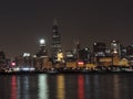 Downtown Chicago skyline at dusk Royalty Free Stock Photo