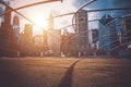 Downtown Chicago Sunset Royalty Free Stock Photo