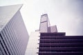 Downtown Chicago - Willis Tower in a Business District Royalty Free Stock Photo