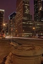 Downtown Chicago during the Winter on a dreary Day Royalty Free Stock Photo