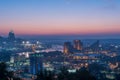 downtown cincinnati ohio skyline at dawn Royalty Free Stock Photo