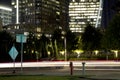 Downtown of city Dallas night scenes Royalty Free Stock Photo