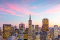 Downtown city skyline San Francisco cityscape in USA Royalty Free Stock Photo