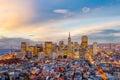 Downtown city skyline San Francisco cityscape in USA Royalty Free Stock Photo