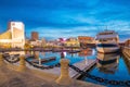 Downtown Cleveland skyline from the lakefront Royalty Free Stock Photo