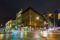 Downtown core of Ottawa at night. Royalty Free Stock Photo