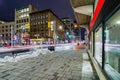 Downtown core of Ottawa at night. Royalty Free Stock Photo