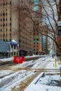 Downtown core of Ottawa after a snowstorm in 2022