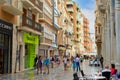 Downtown crowded street Cartagena Spain