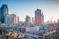 Downtown of the Dalian, China. Royalty Free Stock Photo