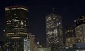 Downtown Dallas night scenes Royalty Free Stock Photo